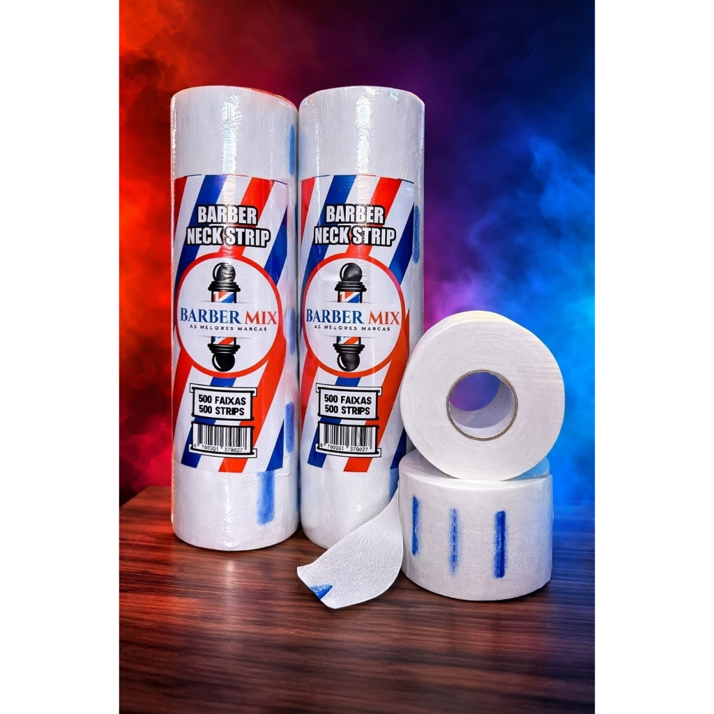 Gola higiênica Barber Mix 2 Pacote C/ 10 Rolos | 1000 Unidades