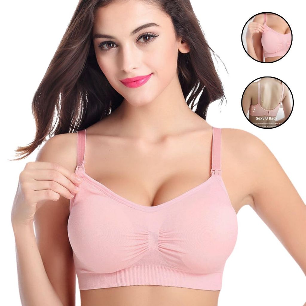 Sutiã de Amamentação Sem Costura com Bojo Alta Sustentação Confortável Gestante Pós Parto