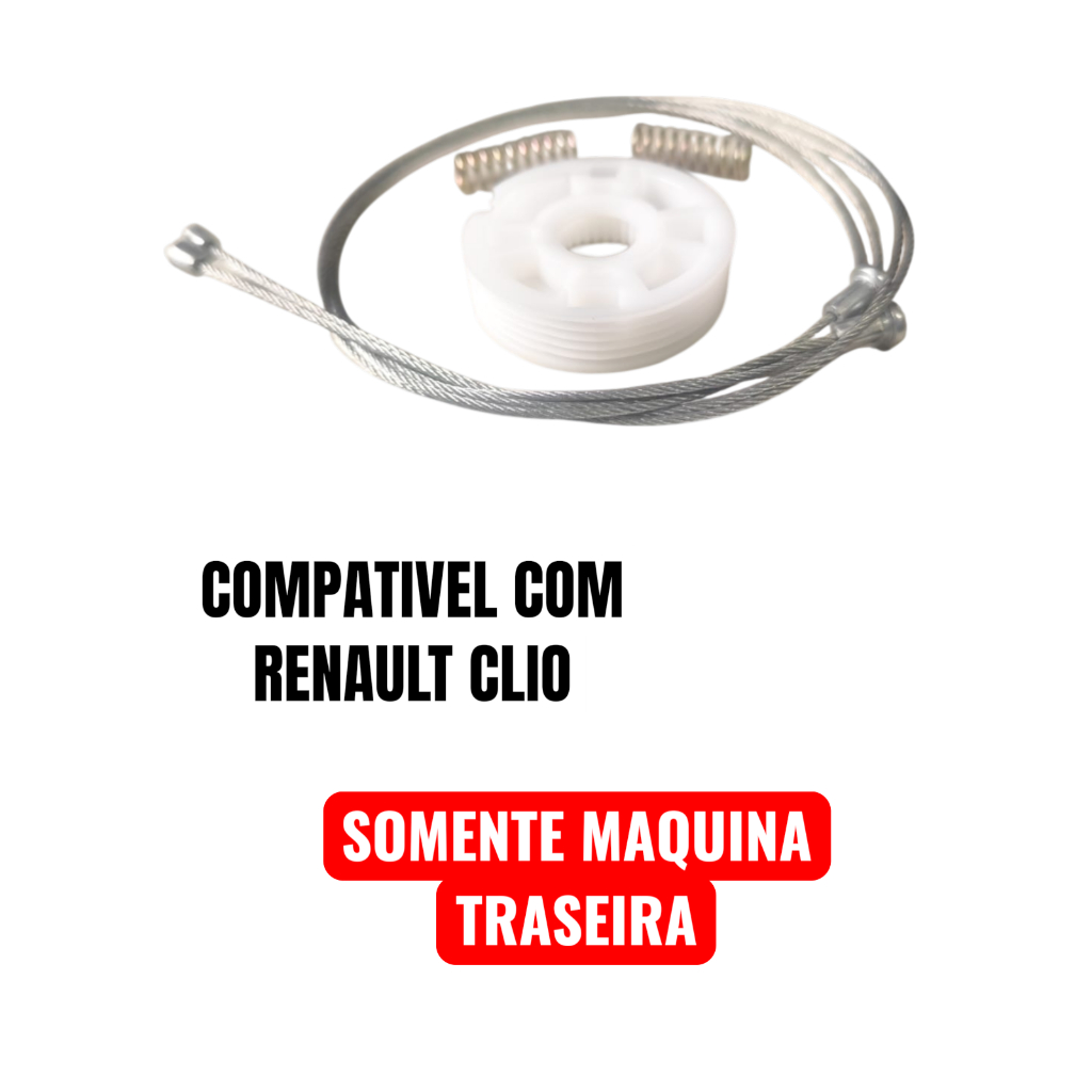 Kit De Reparo da Maquina Traseira do Vidro Elétrico do Renault Clio