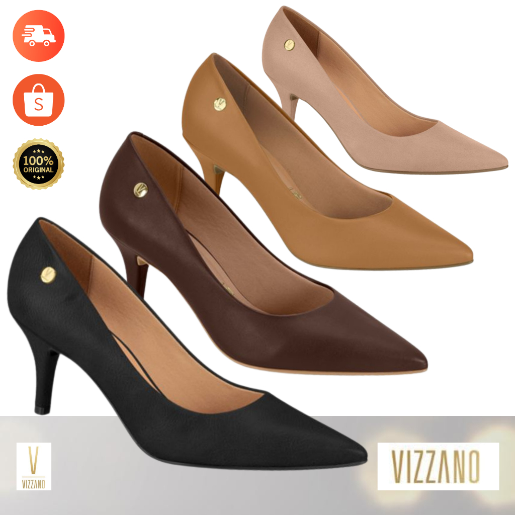 Sapato Scarpin Vizzano Conforto Original Social Salto Fino Medio