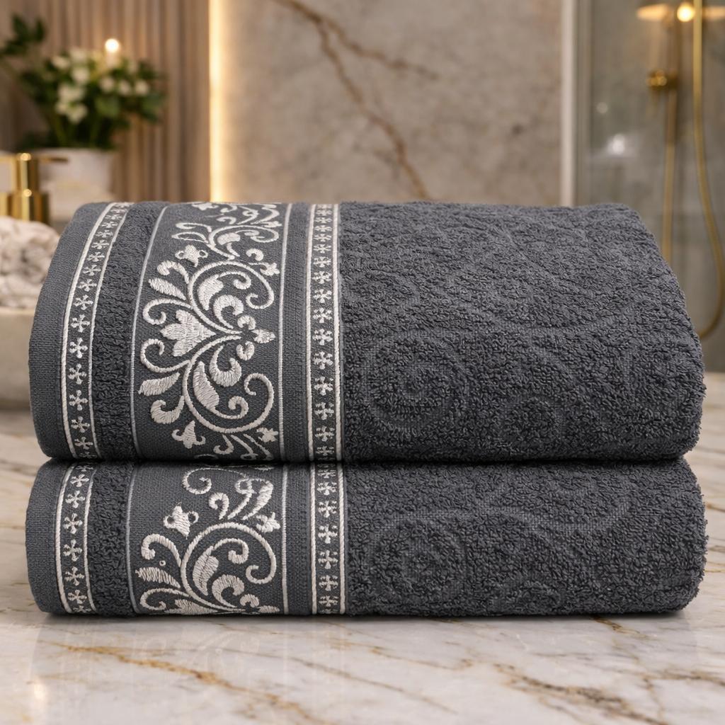 Kit 2 Toalha de Banho Imperial 100% Algodão 75x130cm Premium Alta Absorção e Durabilidade