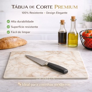 Tabua De Vidro Temperado Para Corte Sem Residuos Carnes Queijos Legumes em Oferta na Shopee