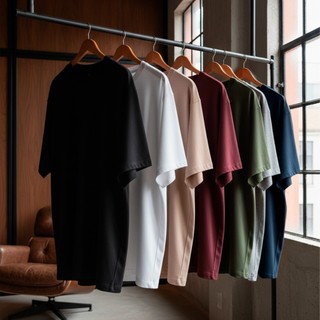 Kit 4 Camisetas Oversized Masculina 100% Algodão Casual Dia a Dia Treino Academia Slim Go…