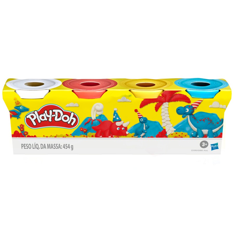 Detalhes do Massinha Play Doh 4 potes sortido G0861