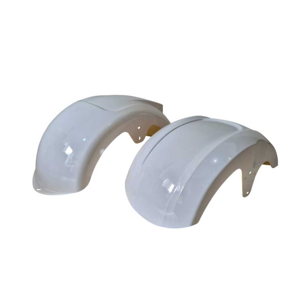 Kit Paralamas Dianteiro e Traseiro com Refletor p Moto Scooter Elétrica