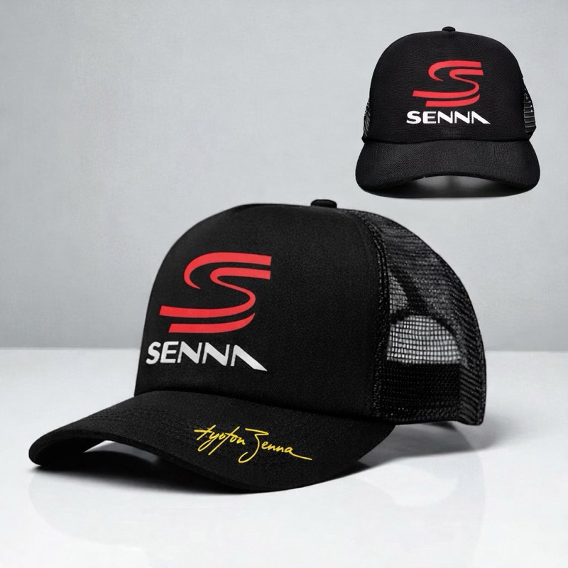 BONÉ TRUCKER MASCULINO ESTILO BEISEBOL ABA CURVA MALHA TELINHA COM AJUSTE ACABAMENTO PREMIUM LANÇAMENTO