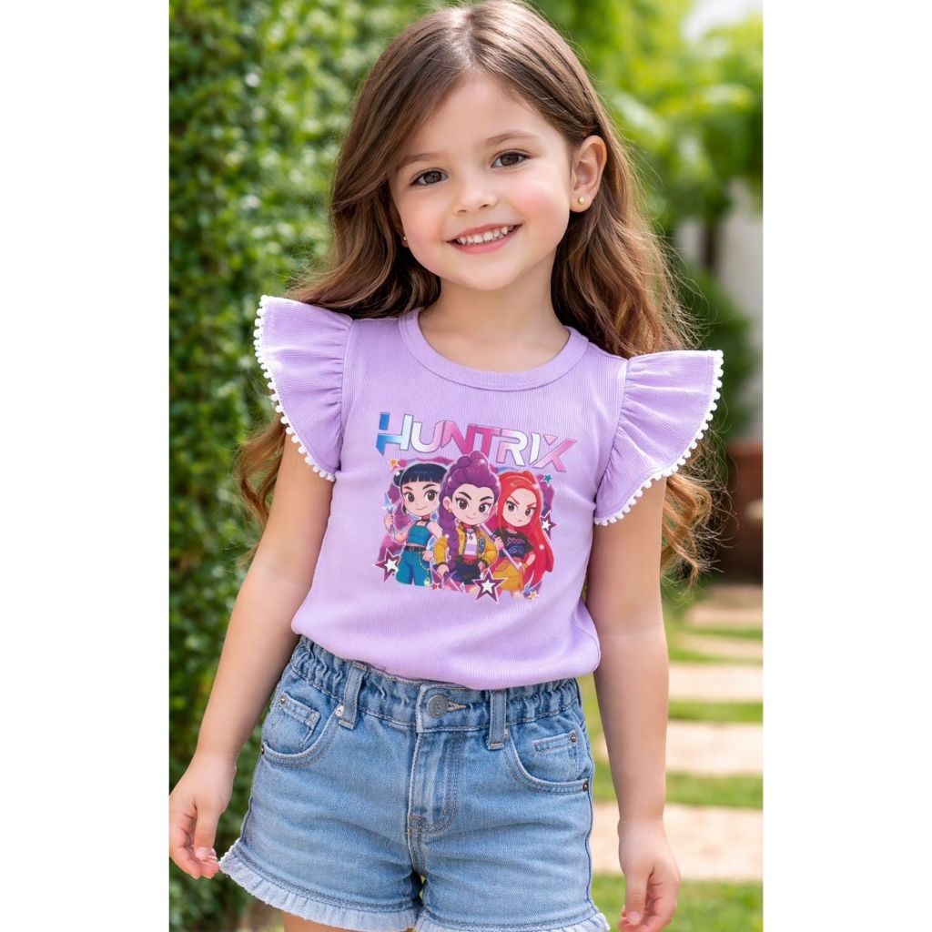 Camiseta KPop  Hunter HUNTRIX-Ribana-Infantil 4ao12