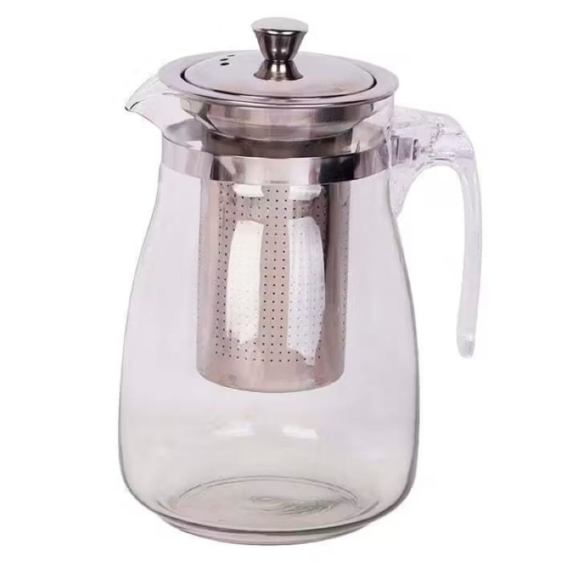 Jarra Chaleira de Vidro com Infusor Inox para Chá e Infusão 900ml