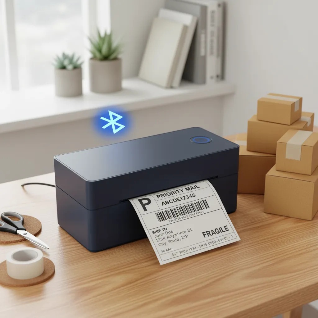 Impressora Termica de Etiquetas 100x15 Bluetooth 4x6 Para Shopee Mercado Livre Correios Compatível com PC e Celular em Oferta na Shopee