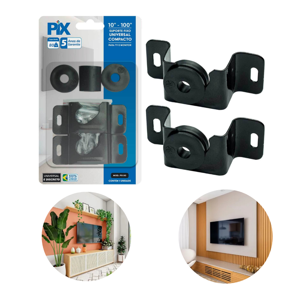 Suporte Universal Fixo Smart TV LED LCD 4K Parede E Painel 32 40 42 50 55 60 75 82 100 Polegadas