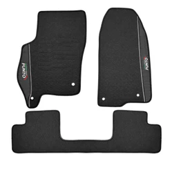 Tapete Fiat Punto 2012 a 2017 Tapete Punto 2013 Emborrachado Preto Tapete Punto Personalizado