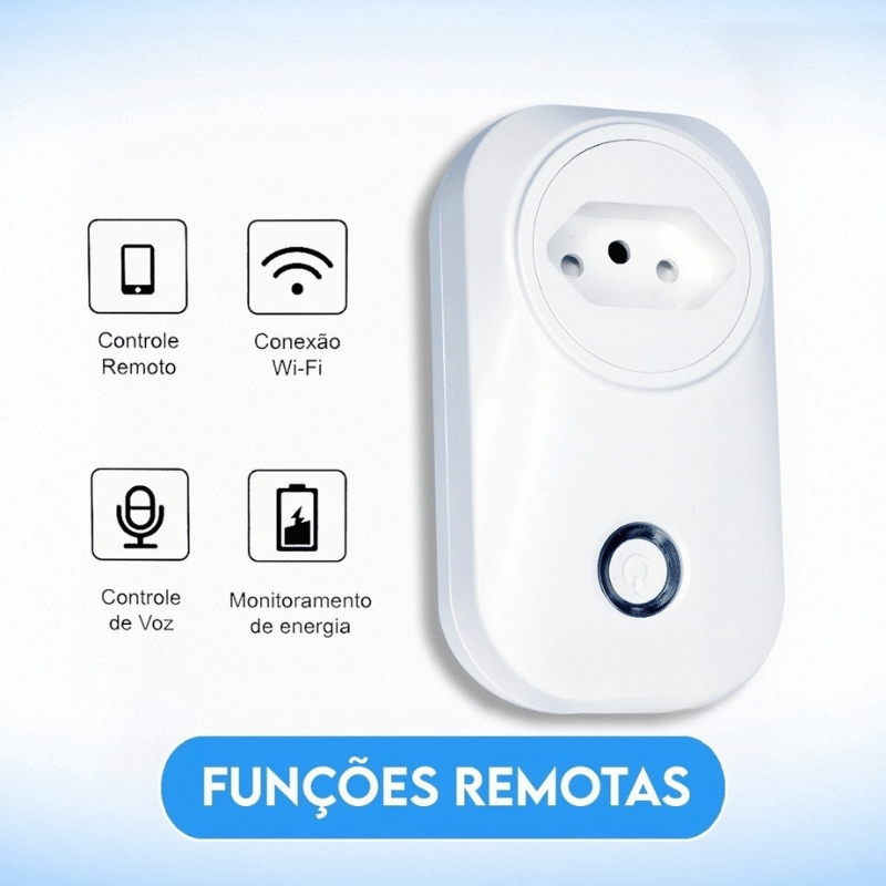 Smart Plug Tomada WiFi Alexa Inteligente App 10a Adaptador Google Home