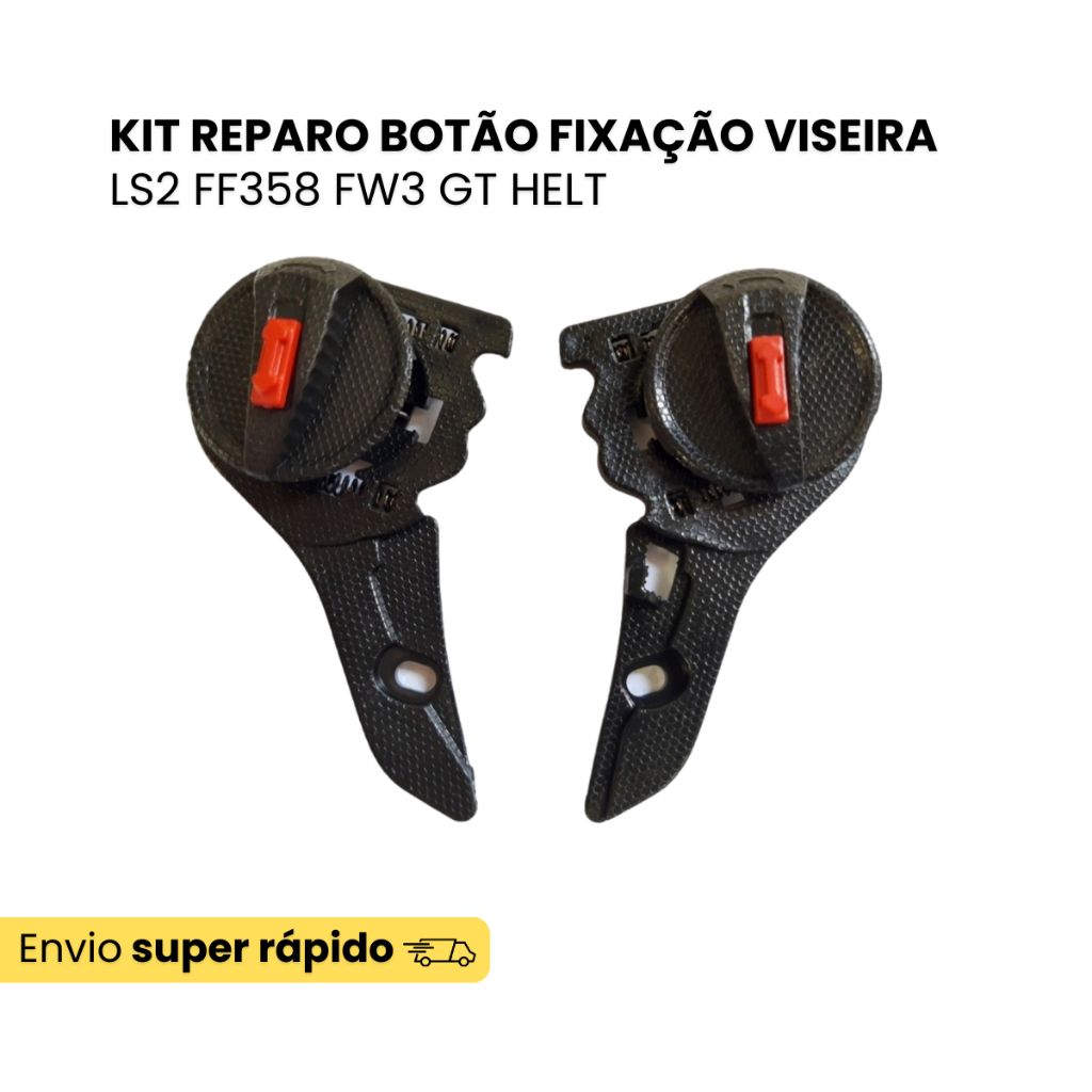 Kit Reparo Botão Fixação Viseira Ls2 Ff358 Fw3 Gt Helt