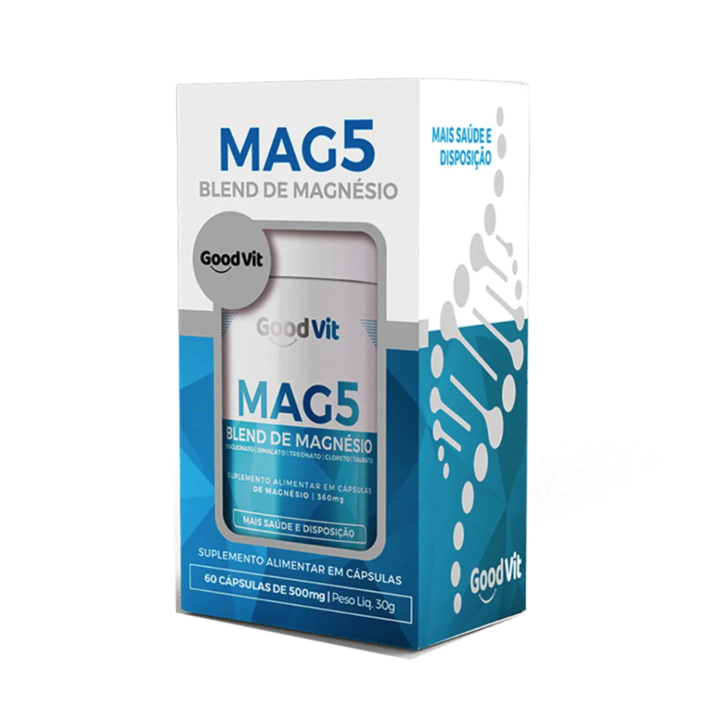 Mag5 Blend De Magnésio 60 Cápsulas - Good Vit em Oferta na Shopee
