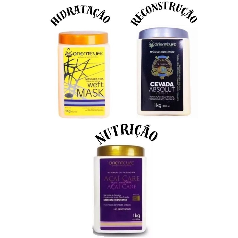 Kit Cronograma Capilar Profissional Oriente Life