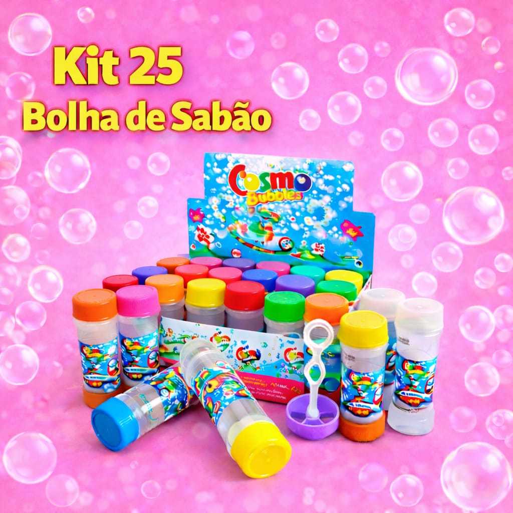 25 Bolha Sabão p/ Kit Festa Lembrancinha Infantil Prenda em Oferta na Shopee