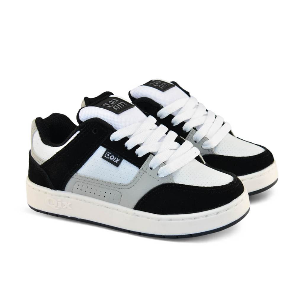 Imagem Tênis Infantil QIX AM Skate Original Escolar Cano Baixo Camurça Macio