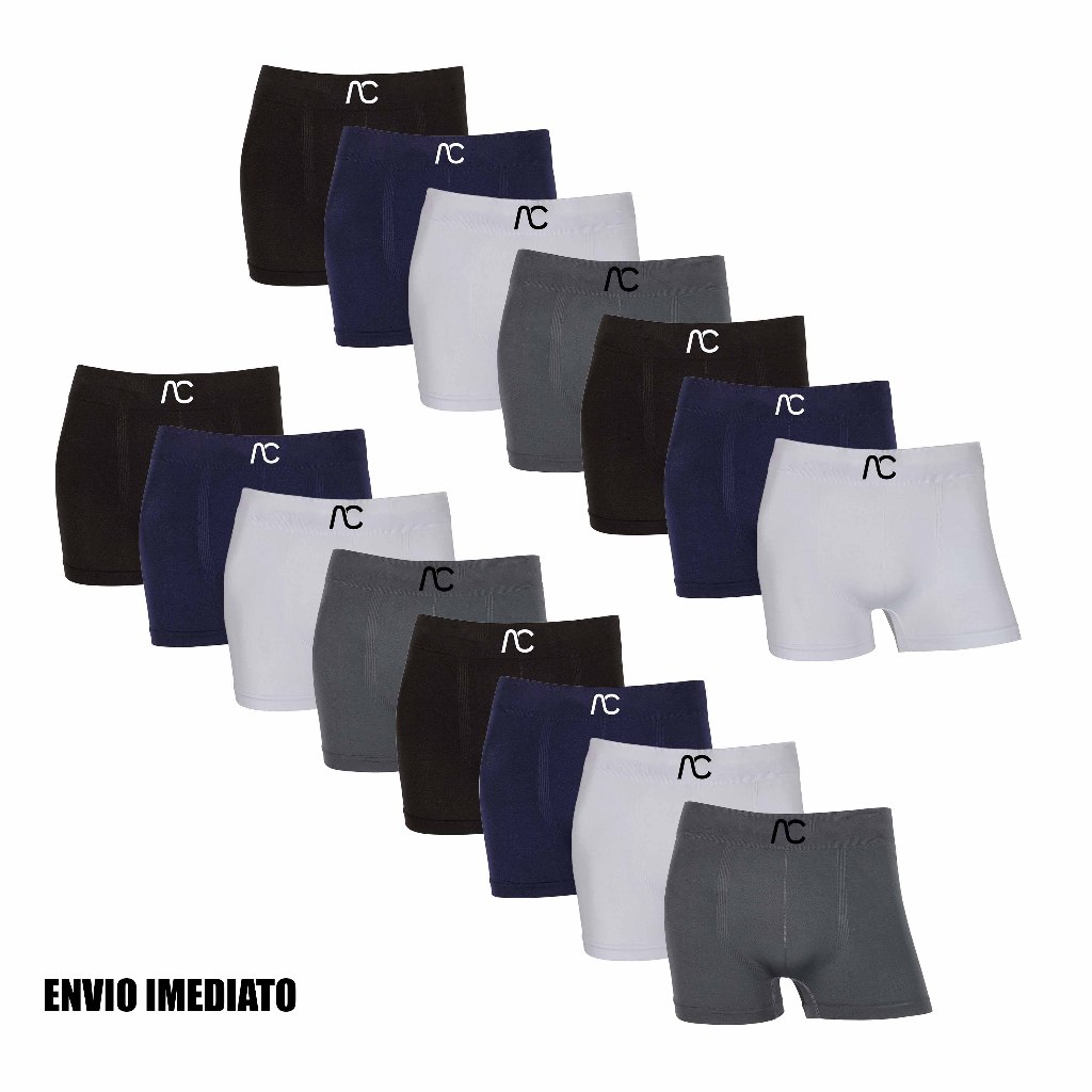 Kit 7 ou 15 cuecas boxer AC & Co Originais Microfibra confortáveis Sem Costura
