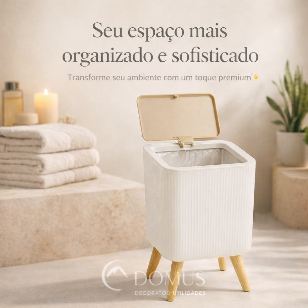 Lixeira Tampa Click Dispenser Integrado De Sacos De Lixo Banheiro Lavabo Cozinha Escritório em Oferta na Shopee