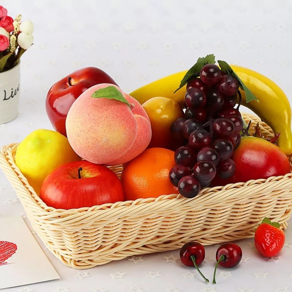 Kit 6 Frutas Tamanho Real Artificiais De Mentira Falsas Plástico Realistas