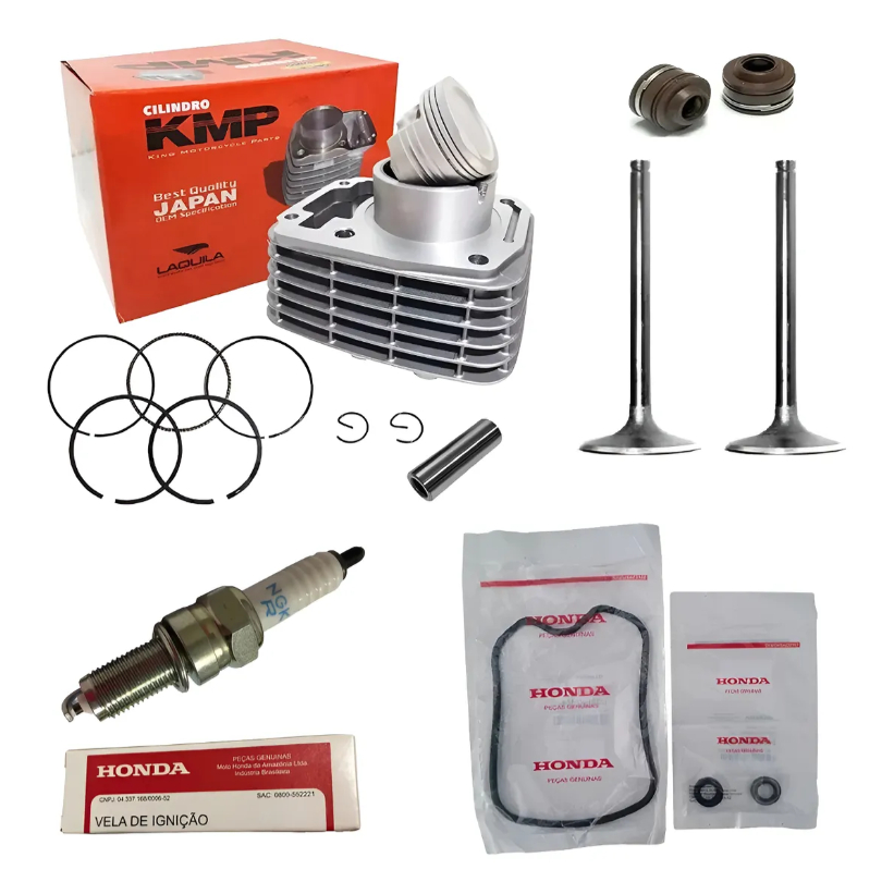 Kit Cilindro Motor Válvulas Vela Bros 150 2009 2010 2011