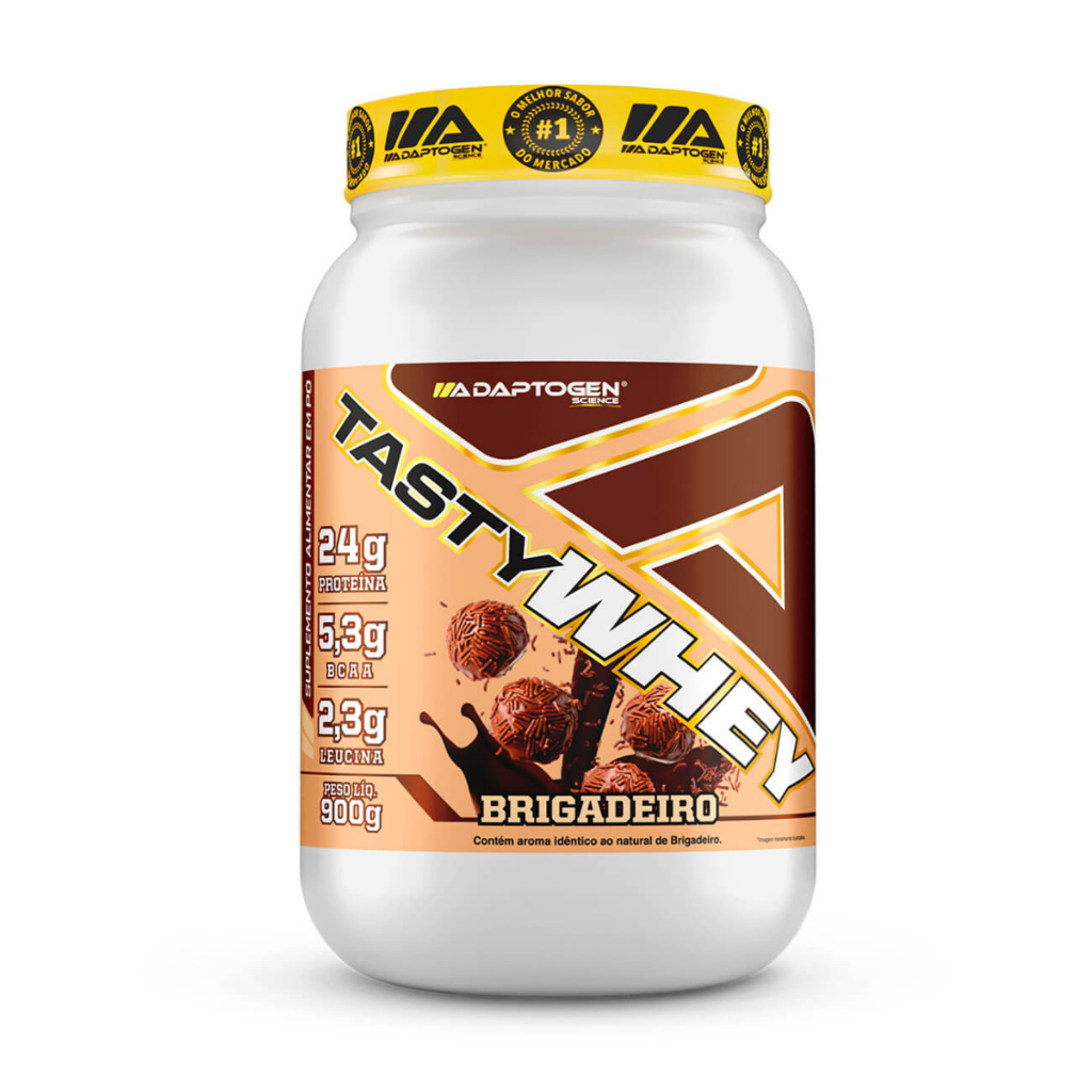 Tasty Whey 3W 900g AdaptoGen  Whey Protein Concentrado de Alta Qualidade