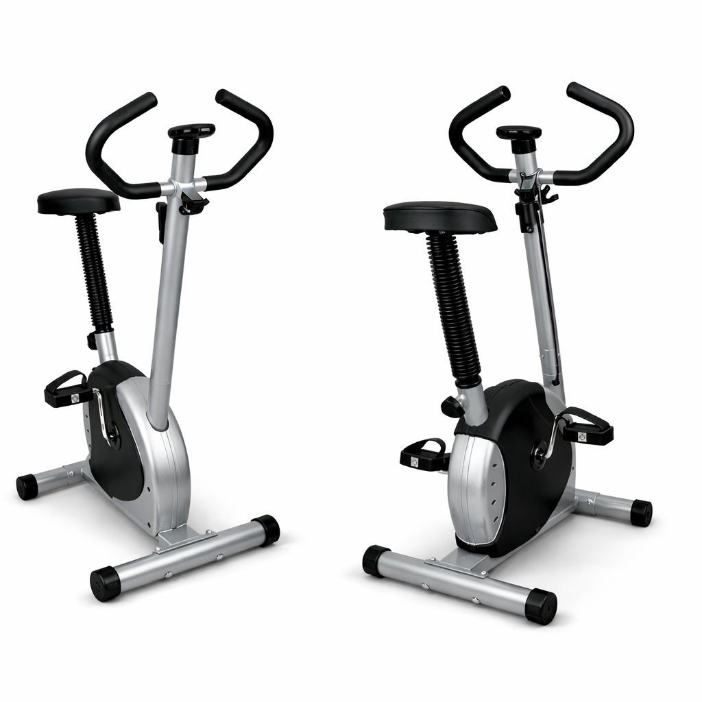 Bicicleta Vertical Ergométrica com Banco Ajustável, Painel Digital e Regulagem de Intensidade