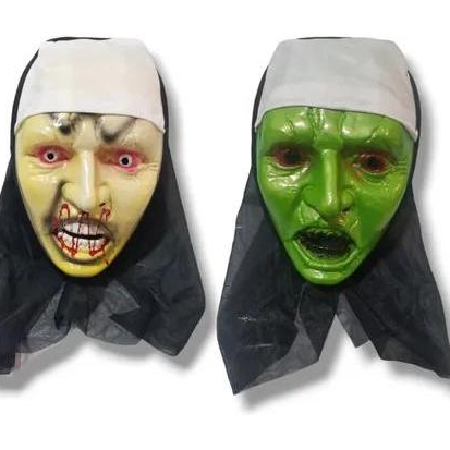 MÁSCARA FREIRA | MODELOS SORTIDOS | FILME DE TERROR | FESTA FANTASIA | HALLOWEEN | TROLAGEM | BRINCADEIRA | EVENTOS