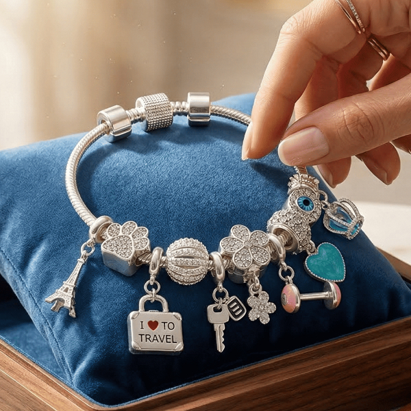 Berloques Variados Viagens Significados Lembranças Prata 925 Banhados Pingentes em Oferta na Shopee