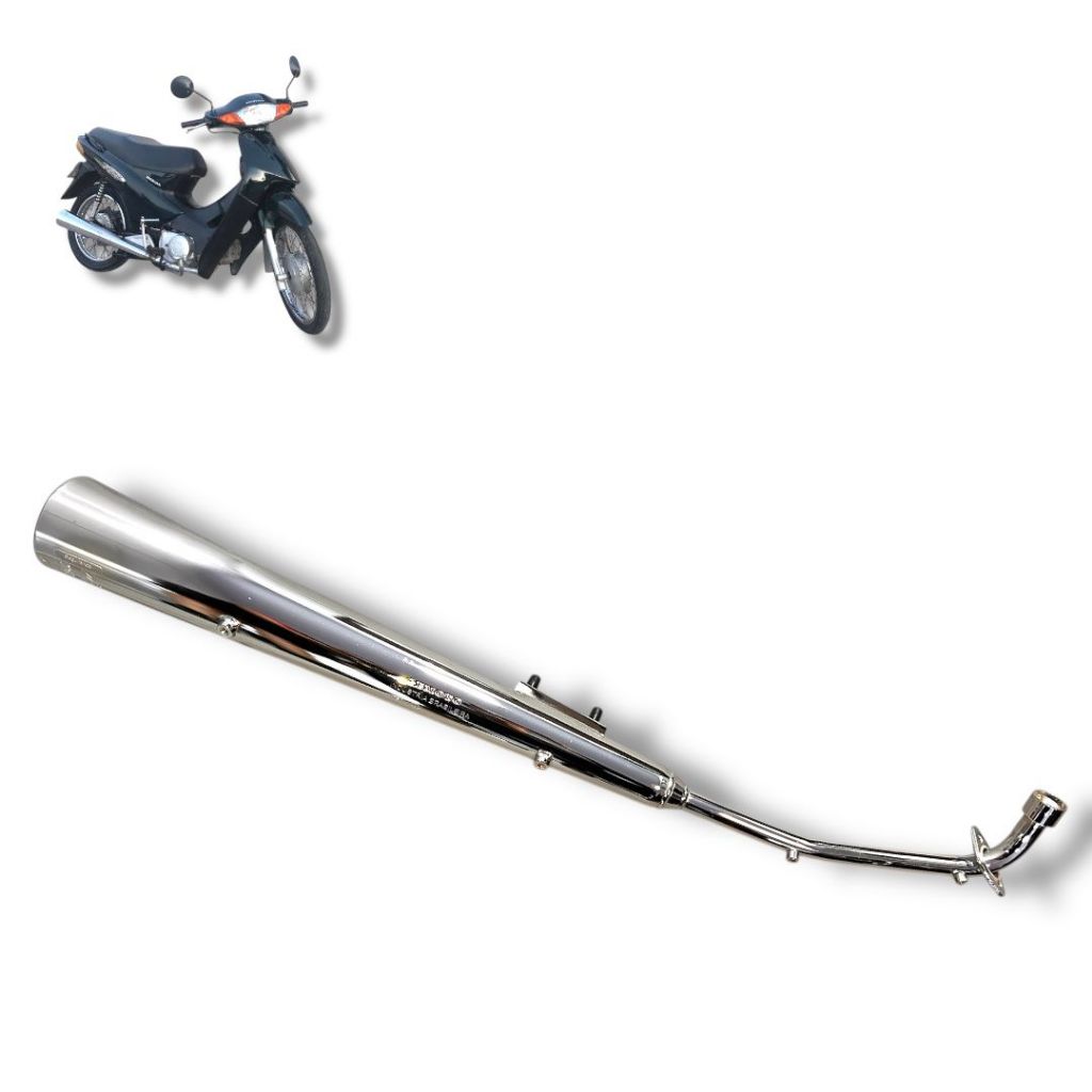 ESCAPAMENTO BIZ 100 98-05 MOD ML - (2 ABAFADORES) - ( ESTRALADO ) - GEMOTO