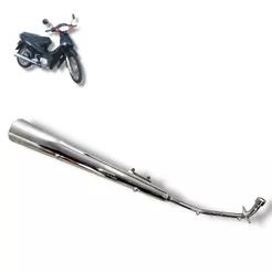 ESCAPAMENTO BIZ 100 98-05 MOD ML - (2 ABAFADORES) - ( ESTRALADO ) - GEMOTO