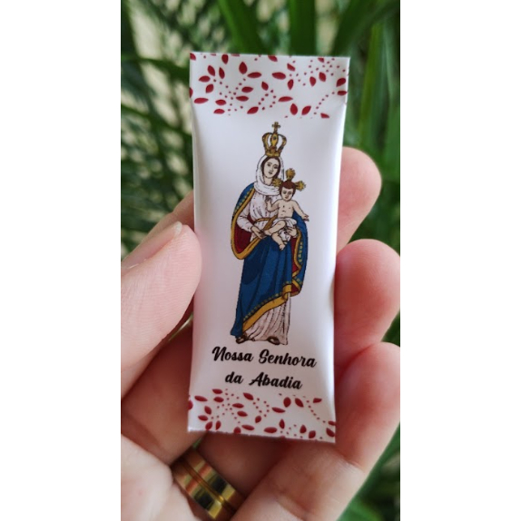 100 Balas Personalizadas Nossa Senhora da Abadia Lembrancinha Festas Religiosas Catequese