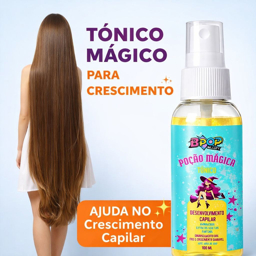 Tônico Poderoso Crescimento e Queda Capilar Poção Mágica Cabelo Rapunzel 100ml e 30ml em Oferta na Shopee