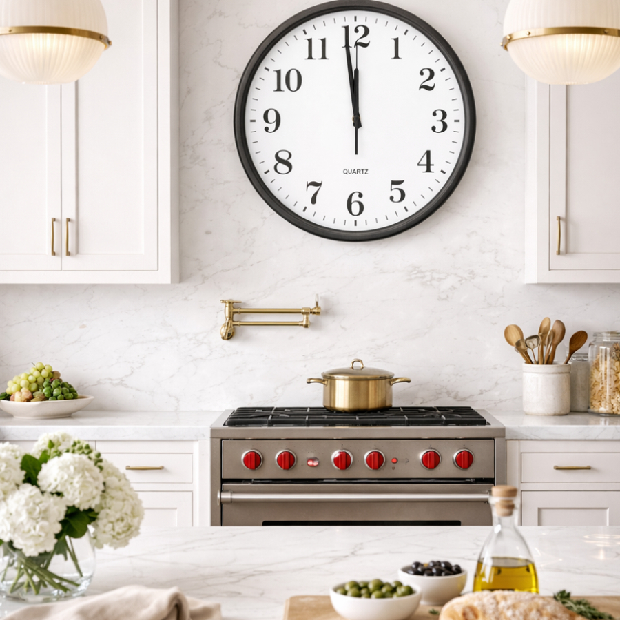Relógio de Parede Grande 37,5cm Quartz Decorativo Numeros Grandes