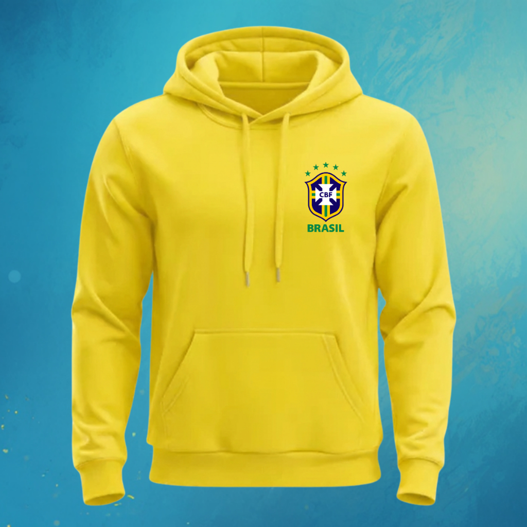 Moletom Unissex Canguru Abrigo Brasil Copa Do Mundo 2026 Estiloso Para Usar Na Copa No Inverno em Oferta na Shopee