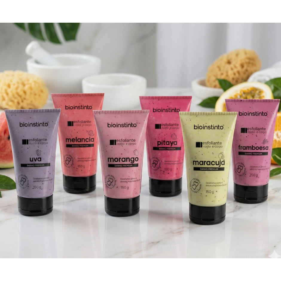 Esfoliante Corpo e Rosto Skin Care e Banho Premium Hidratação e limpeza profunda 150g