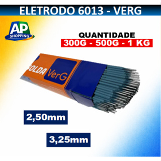 Eletrodo de Solda Serralheiro 6013 - 2,50mm e 3,25mm 1kg - 500g - 300g Profissional Solda Elétrica em Oferta na Shopee