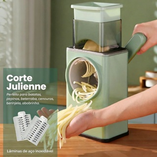 Ralador de Queijo e Legumes Giratório Manual 3 em 1 Multiuso para Cozinha em Oferta na Shopee