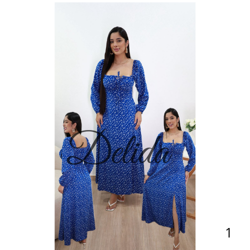 Vestido Longo con   Manga Longas Camponesa Plus size  estampado vestido femenino