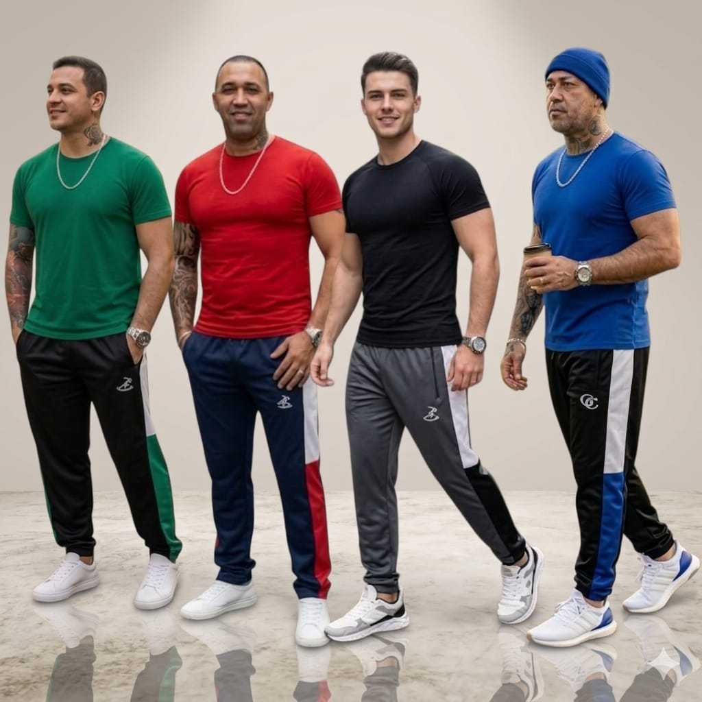 Kit 2 Calça Jogger Esportiva De Academia Masculina  Esport Com Ziper No Bolso E Bolso Traseiro em Oferta na Shopee
