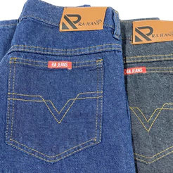 Kit 2 Calça Jeans Masculina Tradicional Reforçada 100% Algodão Reta Plus Size Resistente 36 ao 58