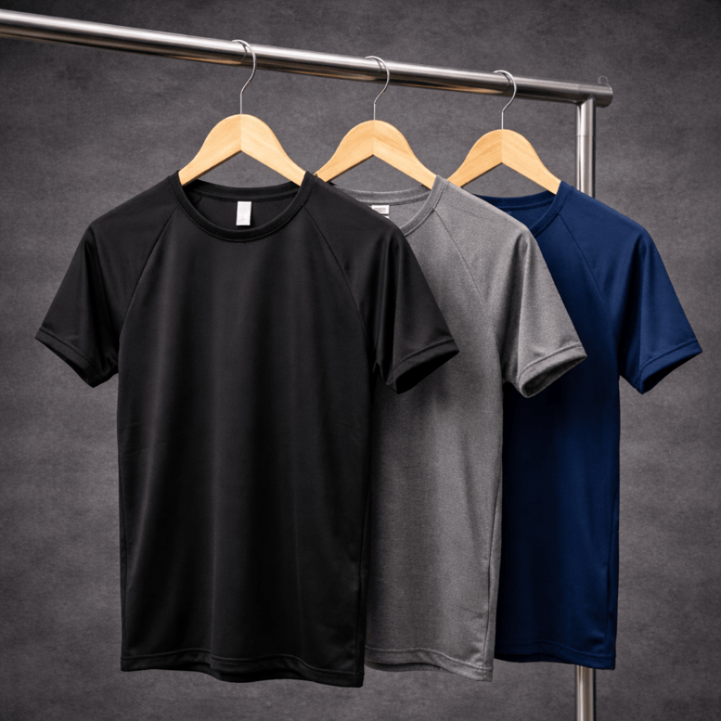 Kit 3 Camisetas Masculinas Modelo Esportivo Dry Fit Conforto Térmico Ideal para Treino Intenso
