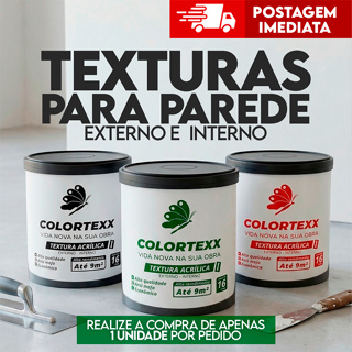 Textura Colortexx 21kg Lisa Grossa Riscada Grafitexx Interno Externo Revestimento de Parede Rústico em Oferta na Shopee