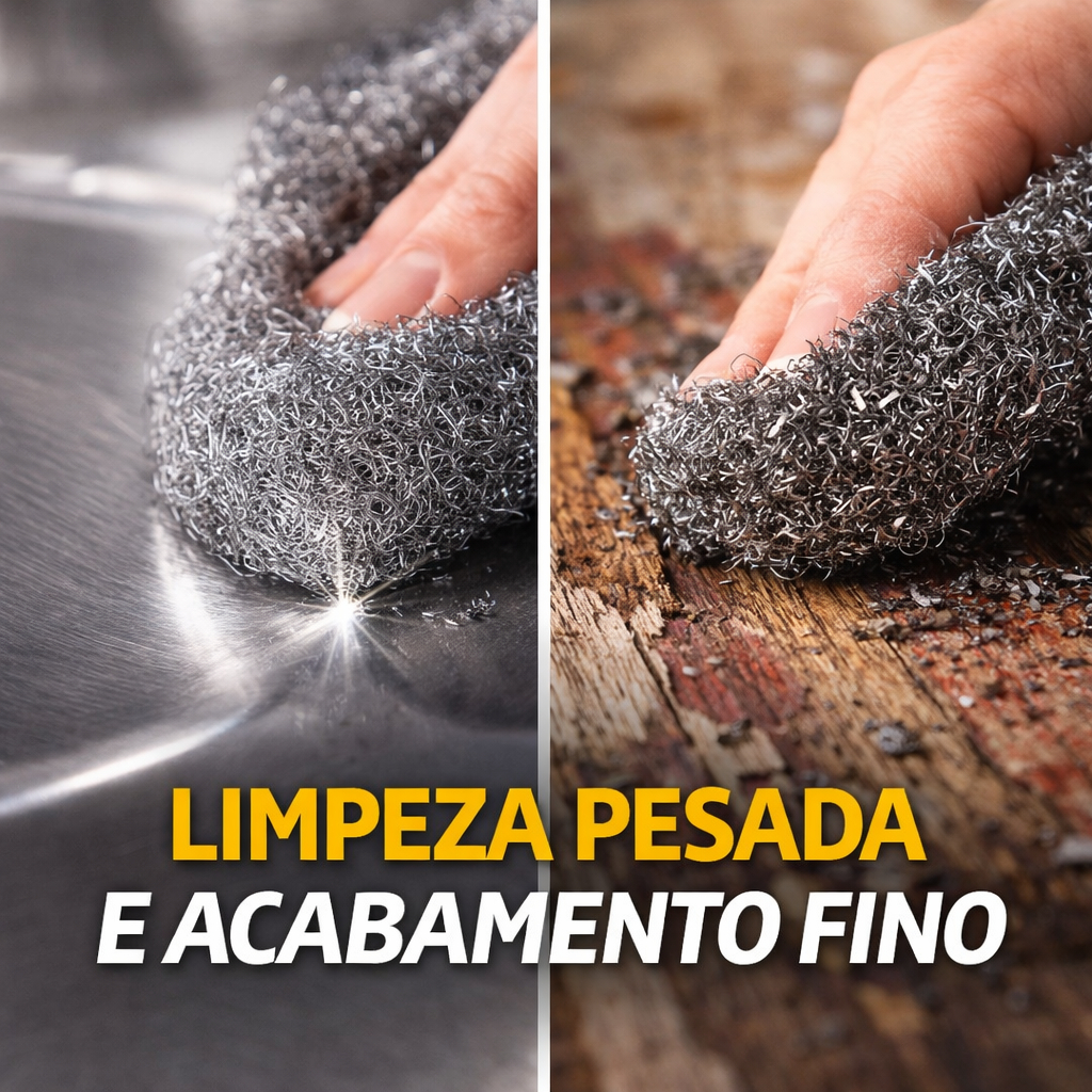 Palha de Aço 22g Santana - Fina Média Grossa - Kit 5 ou 10 Pacotes — imagem 2 de 2
