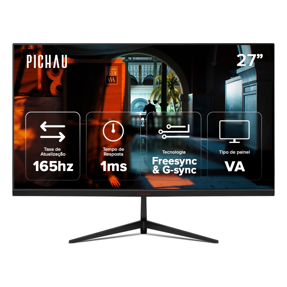 Monitor Gamer Pichau Athen V4 Ultra, 27 Pol, VA, QHD, 1ms, 165Hz, HDMI/DP, PG-ATH27V4U-BL04 em Oferta na Shopee