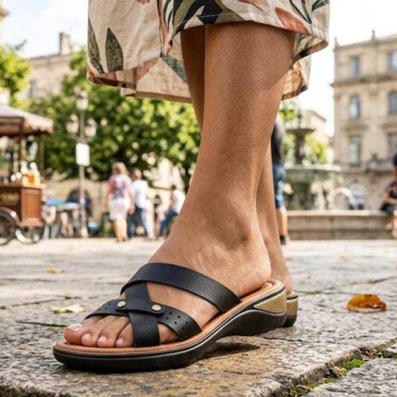 Laura Lima-Sandália Feminina Terra & Água Confort-Elegância e Maciez