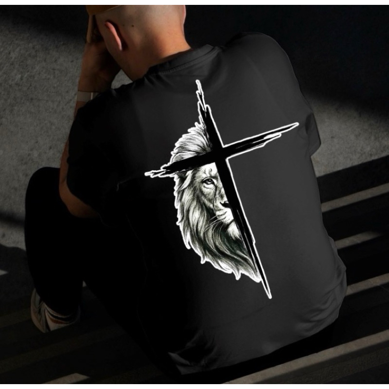 camiseta estampada tecido 100 algodão estampa religiosa nas na costa e na frente cores vibrantes que não desbotam