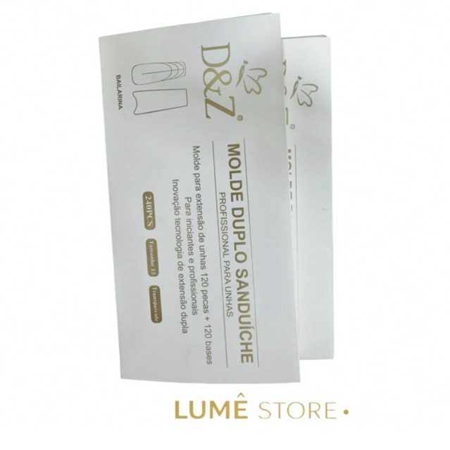 Molde F1 Sanduiche Bailarina Apice Baixo D&z Omm Da Gringa Transparente, para Manicures, Unha de Gel