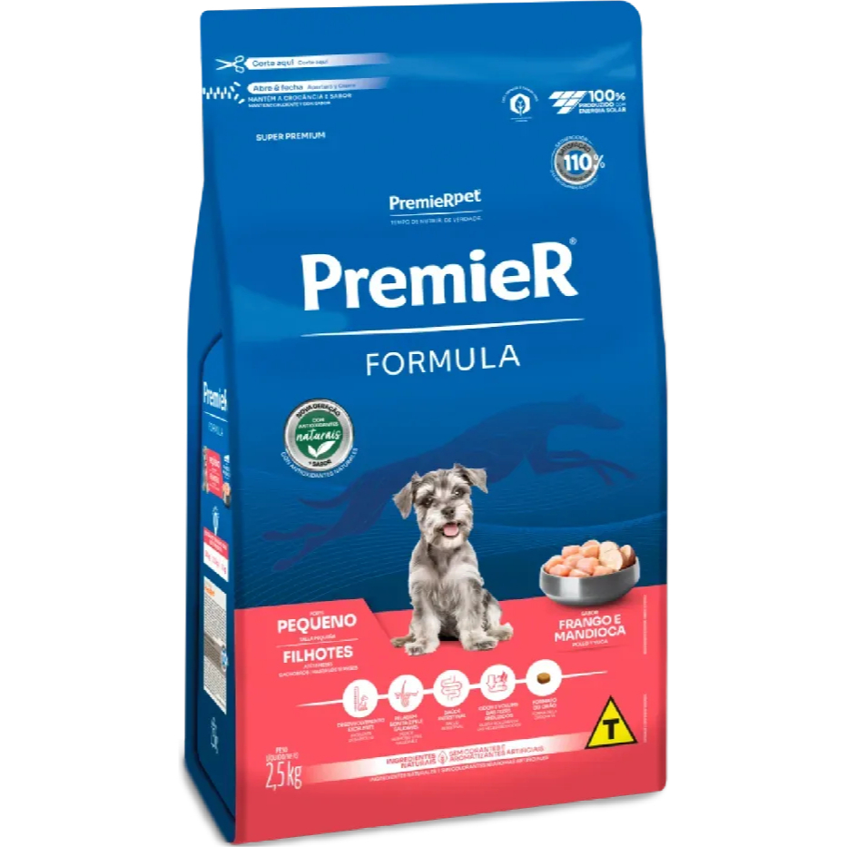 Ração Premier Fórmula Filhotes Porte Pequeno 2,5kg Nutrição Completa Crescimento Saudável