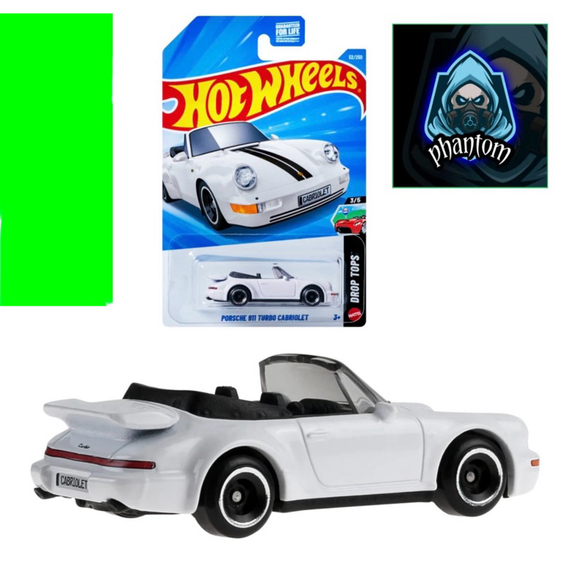 Hot Wheels Porsche 911 Turbo Cabriolet branco - Lote C 2026